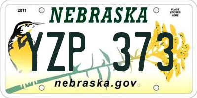 NE license plate YZP373