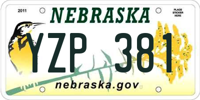 NE license plate YZP381