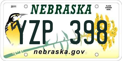 NE license plate YZP398