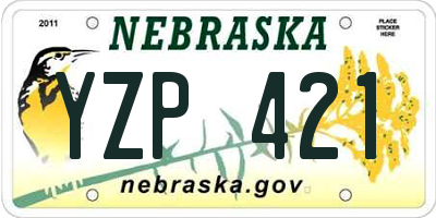 NE license plate YZP421