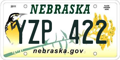 NE license plate YZP422