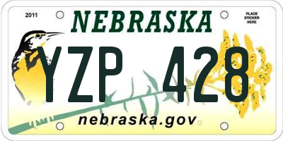 NE license plate YZP428