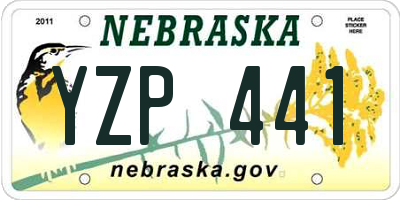NE license plate YZP441