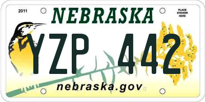 NE license plate YZP442