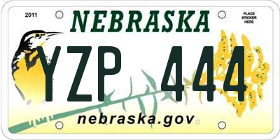 NE license plate YZP444