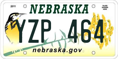 NE license plate YZP464