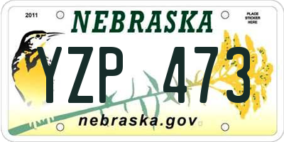 NE license plate YZP473