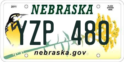 NE license plate YZP480