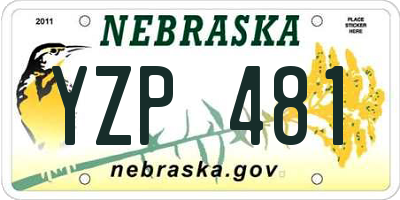 NE license plate YZP481