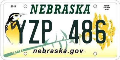 NE license plate YZP486