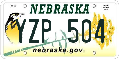 NE license plate YZP504