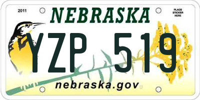 NE license plate YZP519