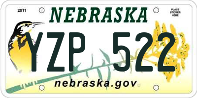 NE license plate YZP522