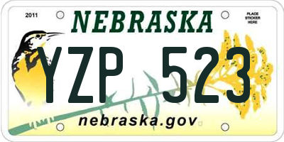 NE license plate YZP523