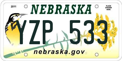 NE license plate YZP533