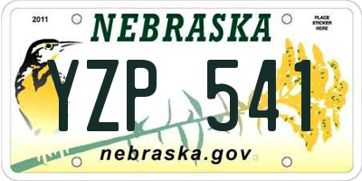 NE license plate YZP541