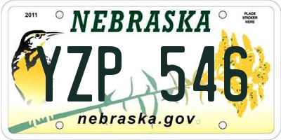 NE license plate YZP546