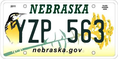 NE license plate YZP563
