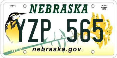 NE license plate YZP565