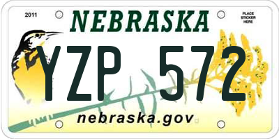 NE license plate YZP572