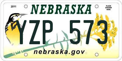NE license plate YZP573
