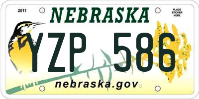 NE license plate YZP586