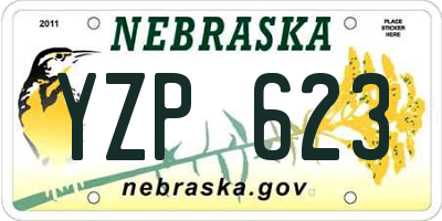 NE license plate YZP623