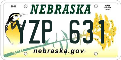 NE license plate YZP631