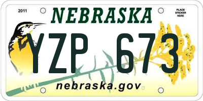 NE license plate YZP673