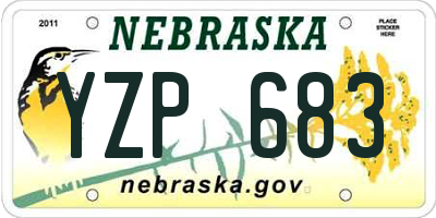 NE license plate YZP683