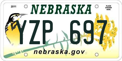 NE license plate YZP697