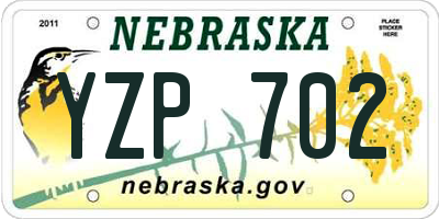 NE license plate YZP702