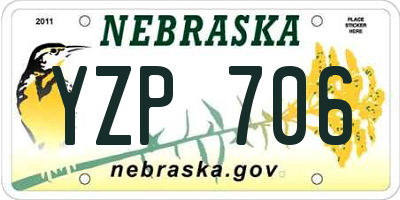NE license plate YZP706