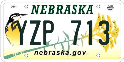 NE license plate YZP713