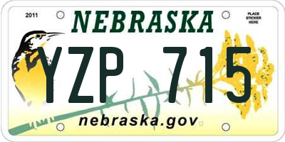 NE license plate YZP715
