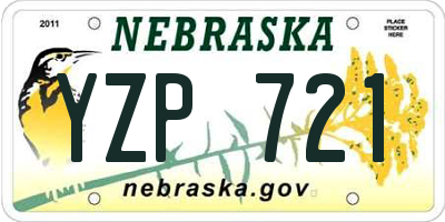 NE license plate YZP721