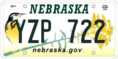 NE license plate YZP722