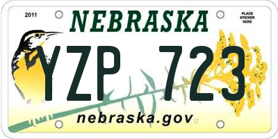 NE license plate YZP723