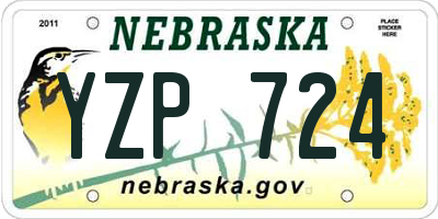 NE license plate YZP724