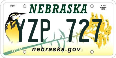 NE license plate YZP727