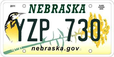 NE license plate YZP730