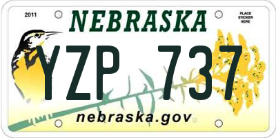 NE license plate YZP737