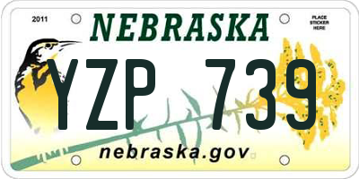 NE license plate YZP739