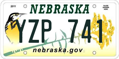 NE license plate YZP741