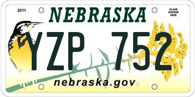 NE license plate YZP752