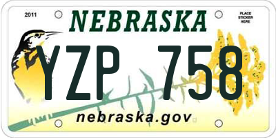 NE license plate YZP758