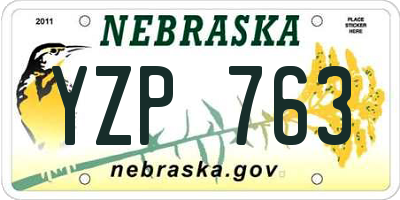 NE license plate YZP763