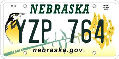 NE license plate YZP764