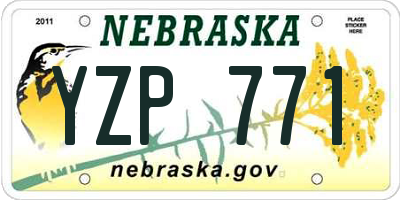 NE license plate YZP771