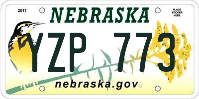NE license plate YZP773